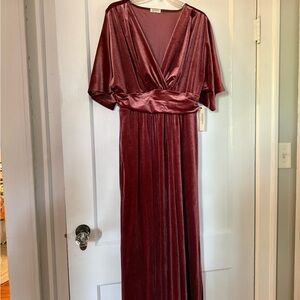 Kiyonna Rich Blush Velvet Dress